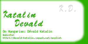 katalin devald business card