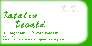 katalin devald business card